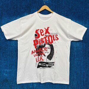 Sex Pistols  Anarchy In The UK God Save The Queen punk  T-Shirt Size XL